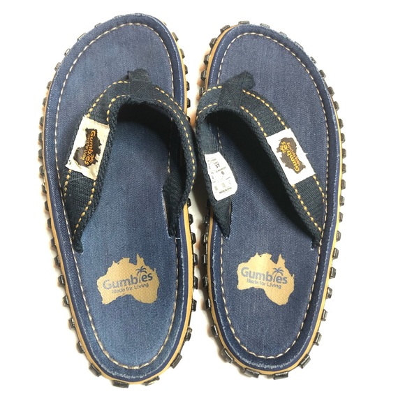 Gumbies Islander canvas flip flop dark denim sandals - Picture 3 of 6